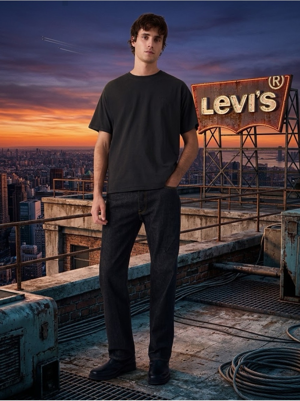 Levi's 501 Original Shrink-to-Fit Jeans W38 L34 - Rigid Black Charcoal Raw Denim